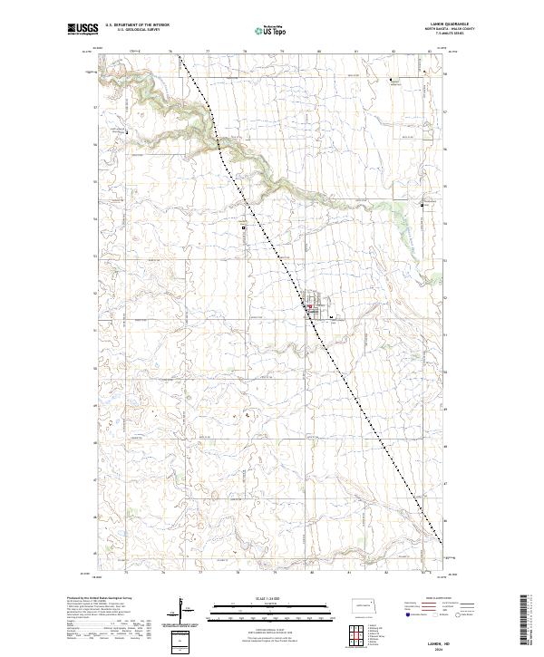 US Topo 7.5-minute map for Lankin ND