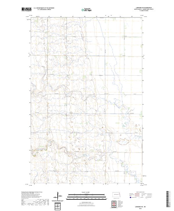 US Topo 7.5-minute map for Larimore SW ND