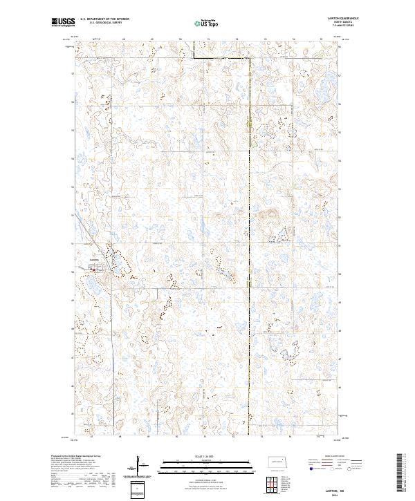 US Topo 7.5-minute map for Lawton ND