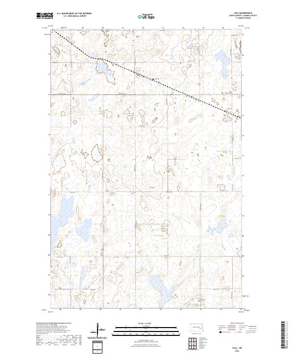US Topo 7.5-minute map for Leal ND
