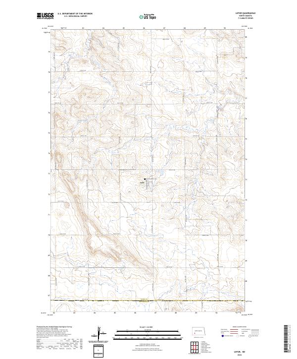 US Topo 7.5-minute map for Lefor ND