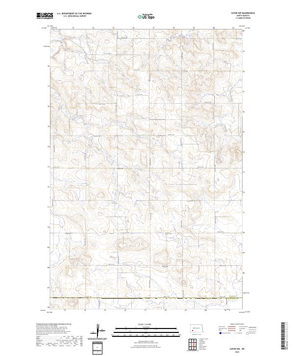 US Topo 7.5-minute map for Lefor NW ND