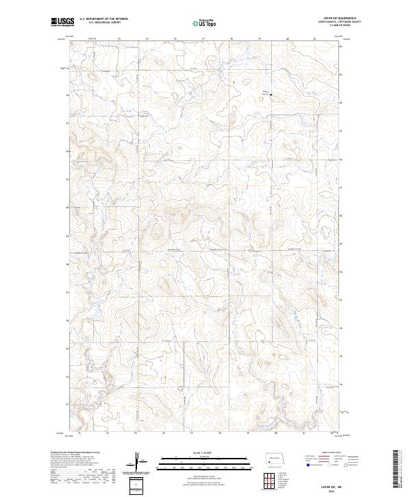 US Topo 7.5-minute map for Lefor SW ND