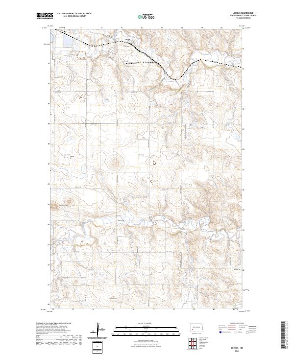 US Topo 7.5-minute map for Lehigh ND