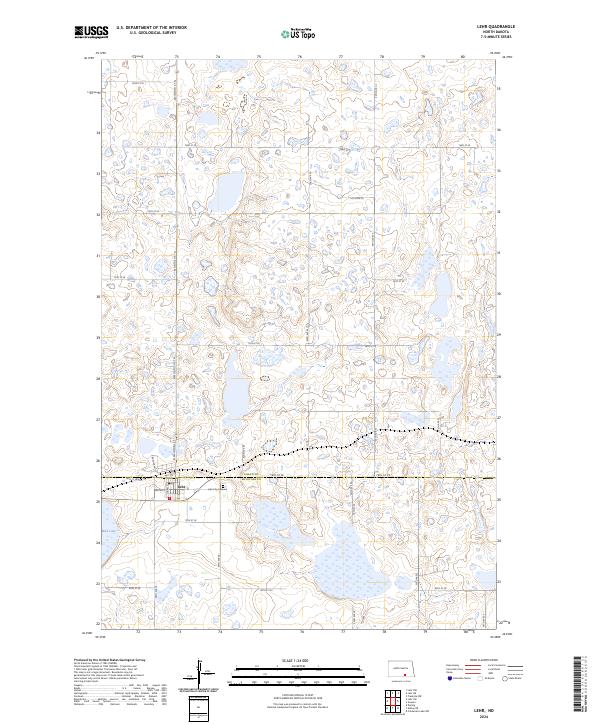 US Topo 7.5-minute map for Lehr ND