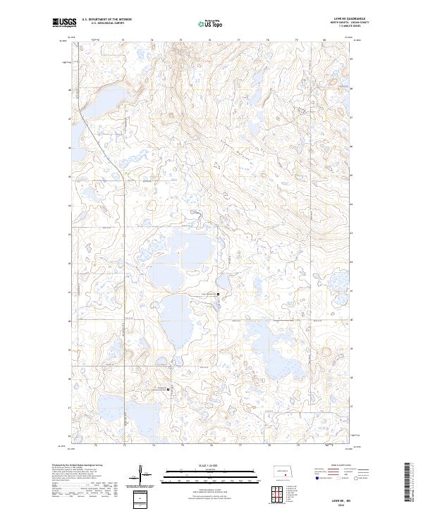 US Topo 7.5-minute map for Lehr NE ND
