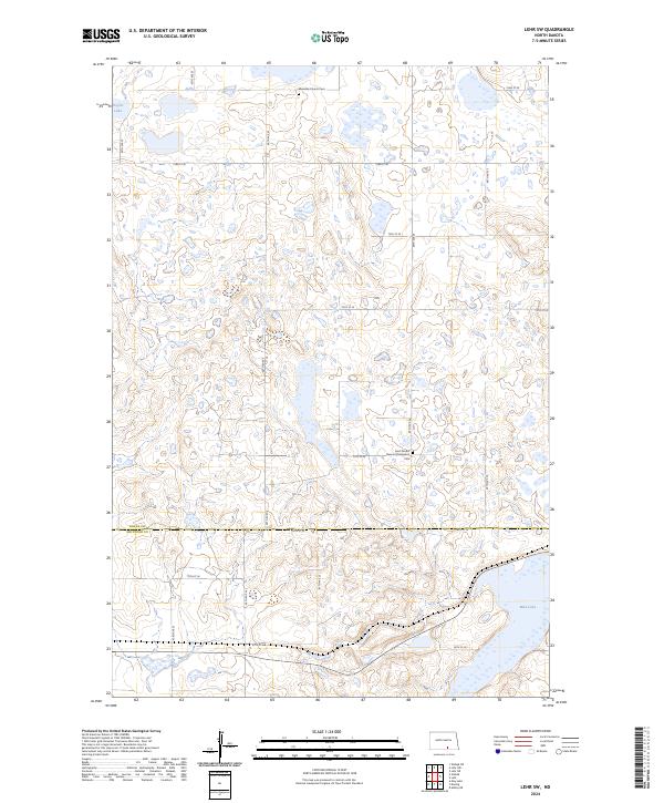 US Topo 7.5-minute map for Lehr SW ND