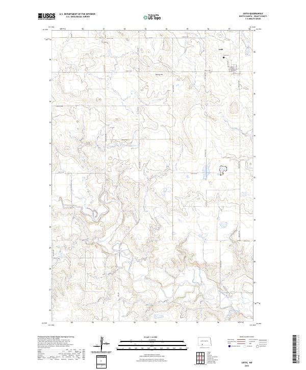 US Topo 7.5-minute map for Leith ND