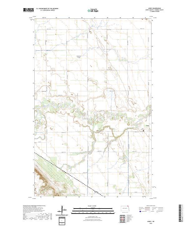 US Topo 7.5-minute map for Leroy ND