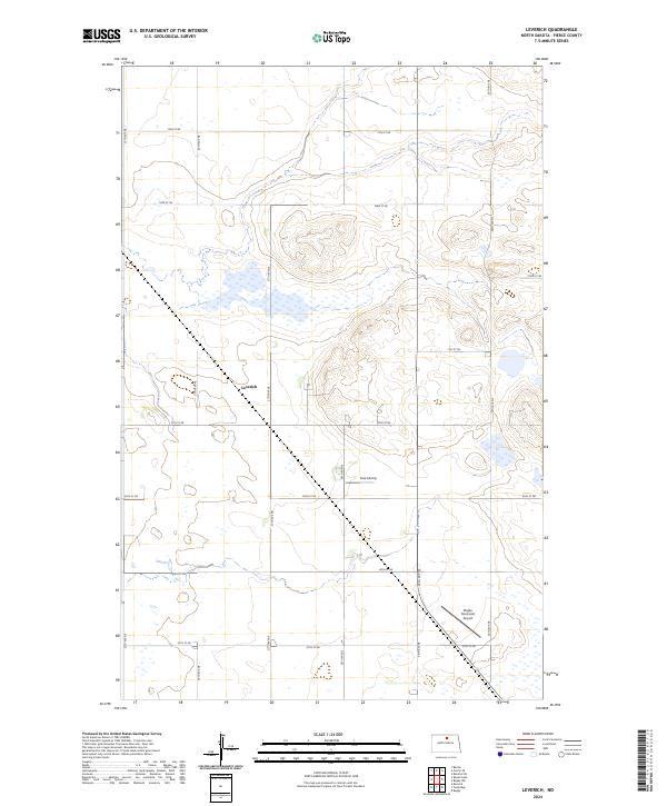 US Topo 7.5-minute map for Leverich ND
