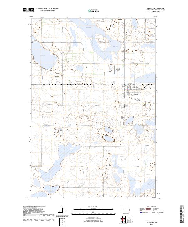 US Topo 7.5-minute map for Lidgerwood ND