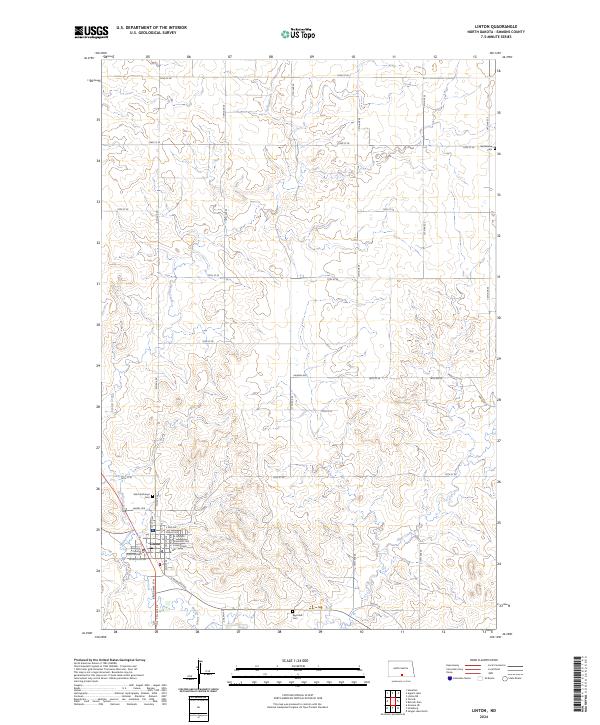 US Topo 7.5-minute map for Linton ND