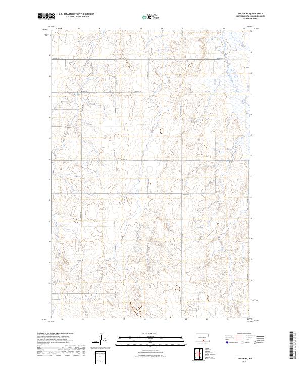 US Topo 7.5-minute map for Linton NE ND