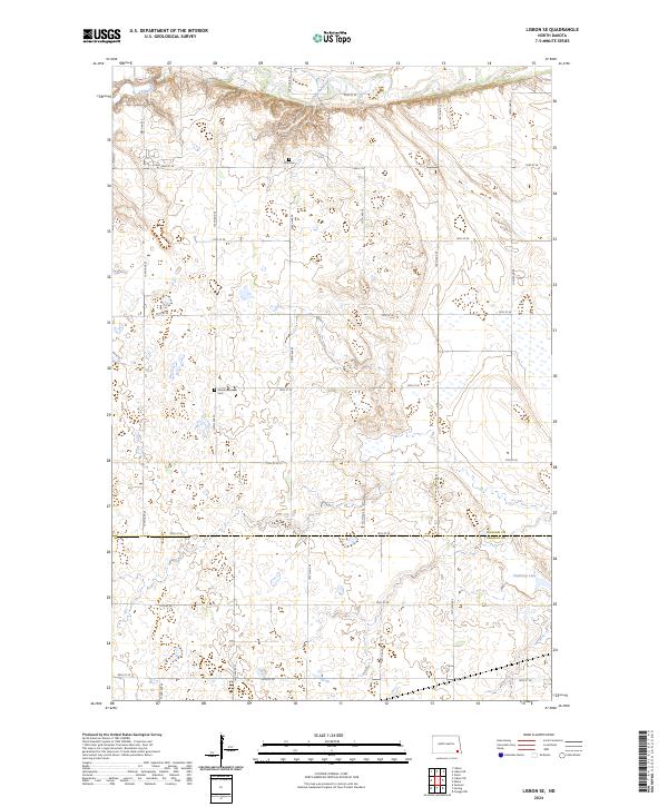 US Topo 7.5-minute map for Lisbon SE ND