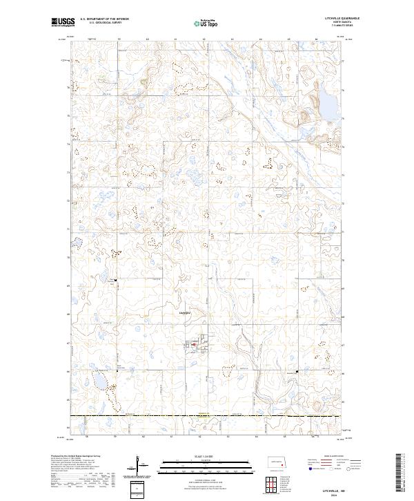 US Topo 7.5-minute map for Litchville ND