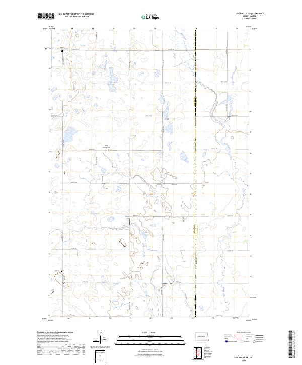 US Topo 7.5-minute map for Litchville SE ND