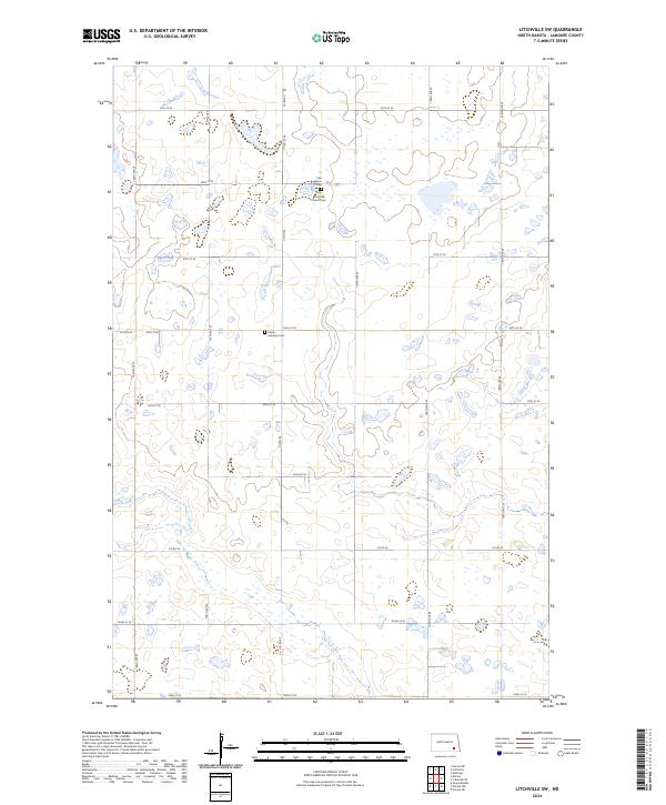 US Topo 7.5-minute map for Litchville SW ND