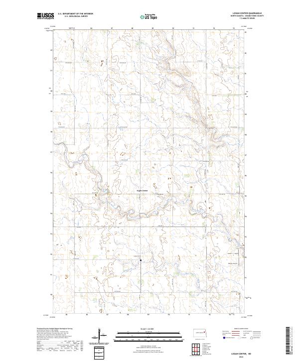 US Topo 7.5-minute map for Logan Center ND