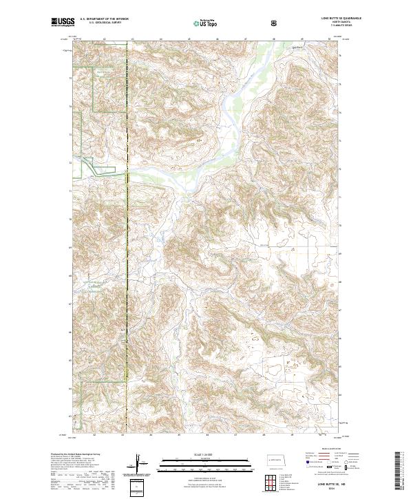 US Topo 7.5-minute map for Lone Butte SE ND