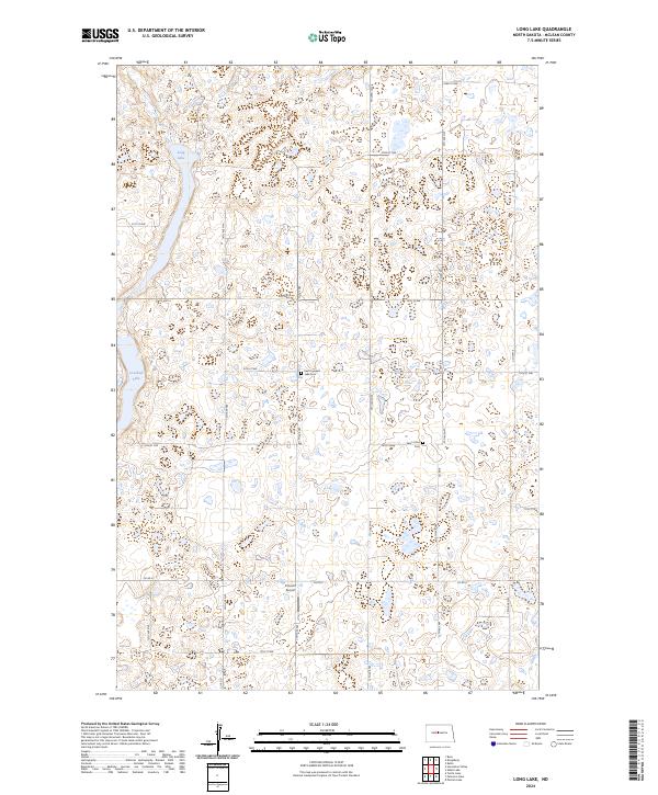 US Topo 7.5-minute map for Long Lake ND