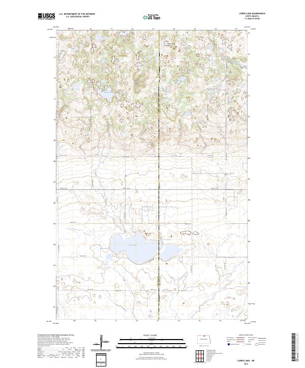 US Topo 7.5-minute map for Lords Lake ND