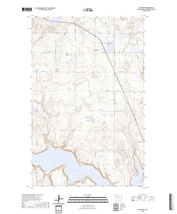 US Topo 7.5-minute map for Lostwood ND