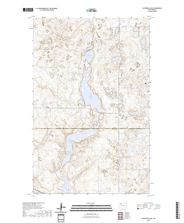 US Topo 7.5-minute map for Lostwood Lakes ND