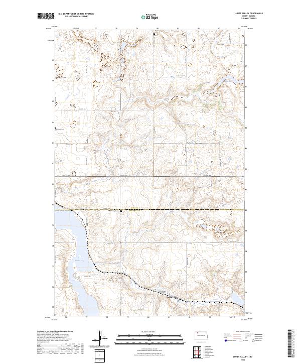 US Topo 7.5-minute map for Lunds Valley ND