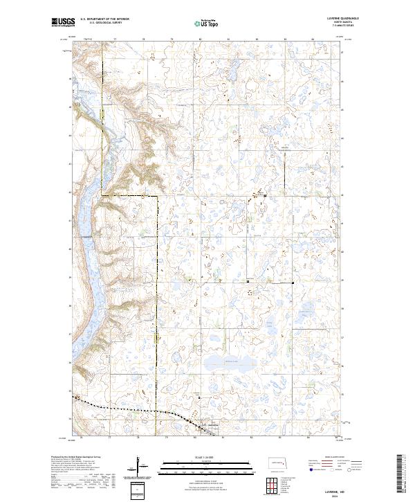 US Topo 7.5-minute map for Luverne ND