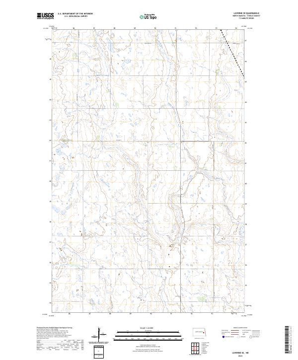 US Topo 7.5-minute map for Luverne SE ND