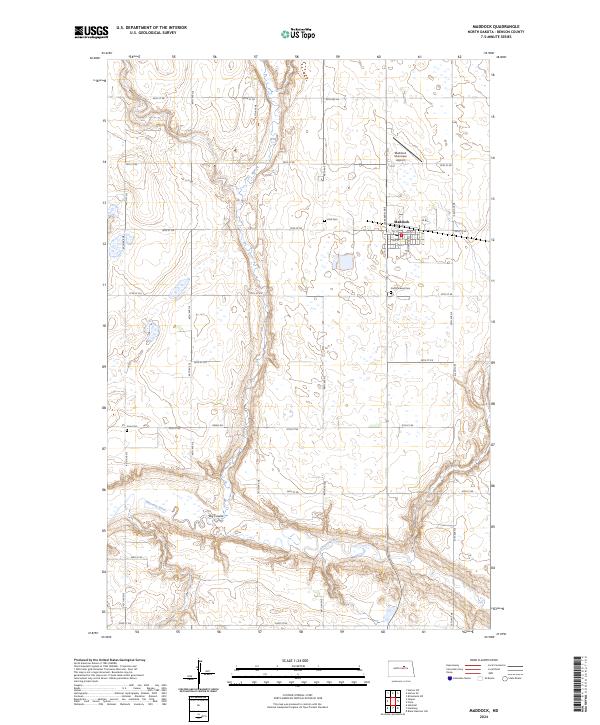 US Topo 7.5-minute map for Maddock ND