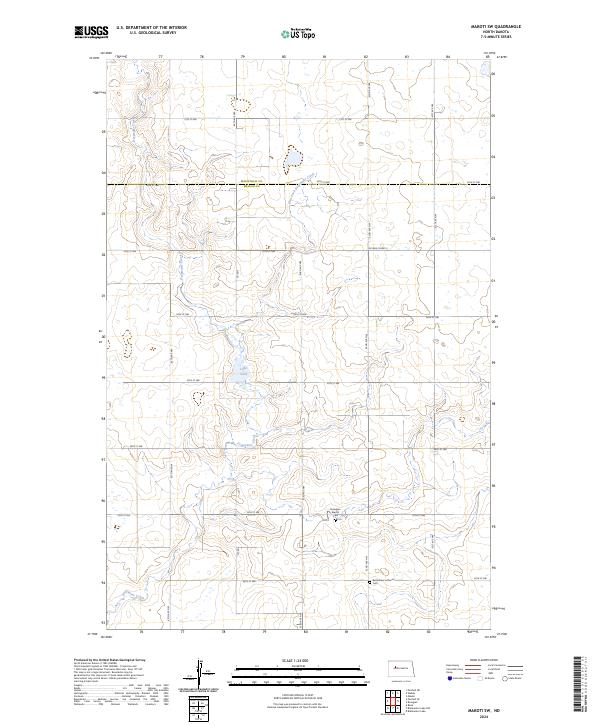 US Topo 7.5-minute map for Makoti SW ND