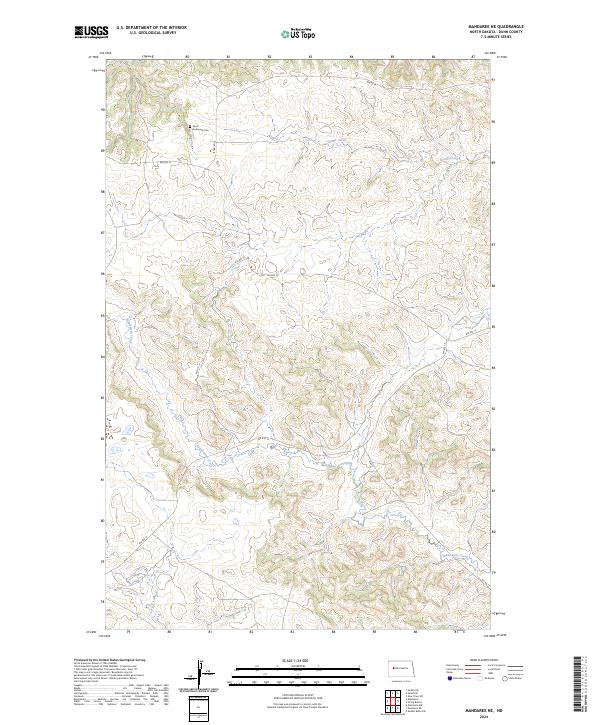 US Topo 7.5-minute map for Mandaree NE ND