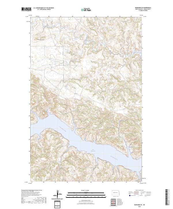 US Topo 7.5-minute map for Mandaree SE ND
