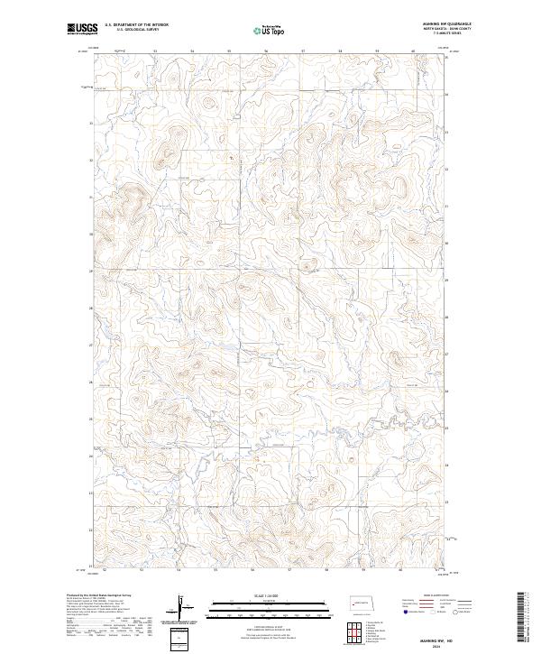 US Topo 7.5-minute map for Manning NW ND