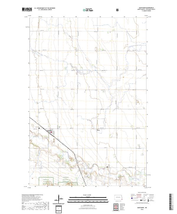 US Topo 7.5-minute map for Mantador ND