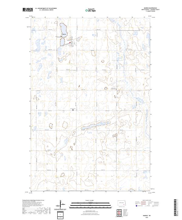 US Topo 7.5-minute map for Marion ND