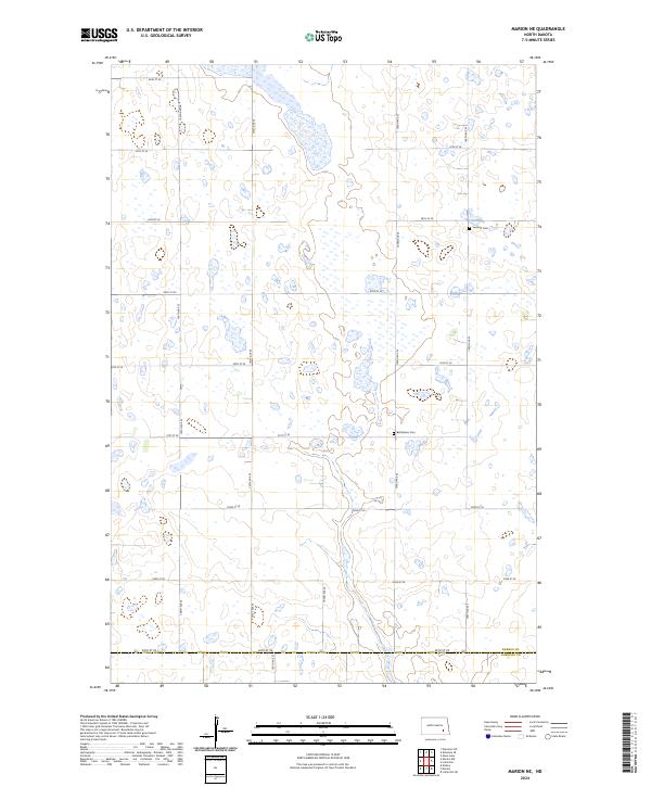 US Topo 7.5-minute map for Marion NE ND