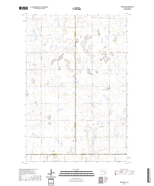 US Topo 7.5-minute map for Marion NW ND