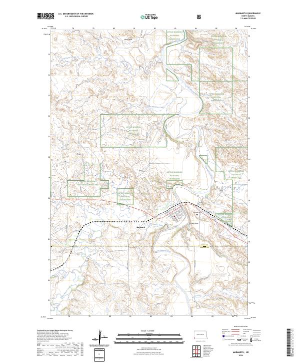 US Topo 7.5-minute map for Marmarth ND