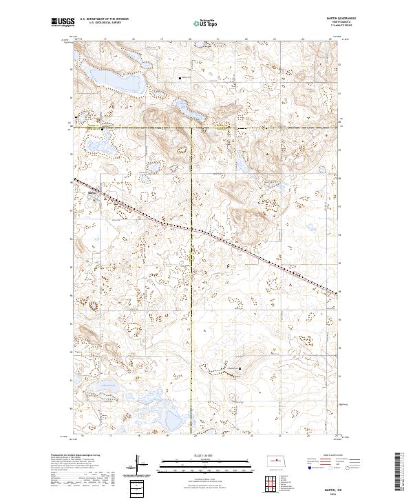 US Topo 7.5-minute map for Martin ND