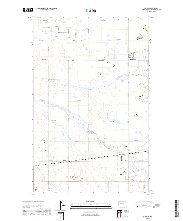 US Topo 7.5-minute map for Maxbass ND