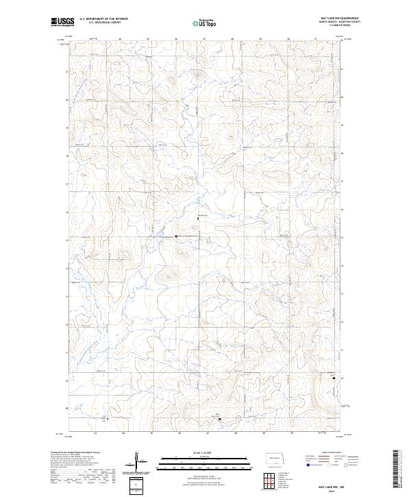 US Topo 7.5-minute map for May Lake NW ND
