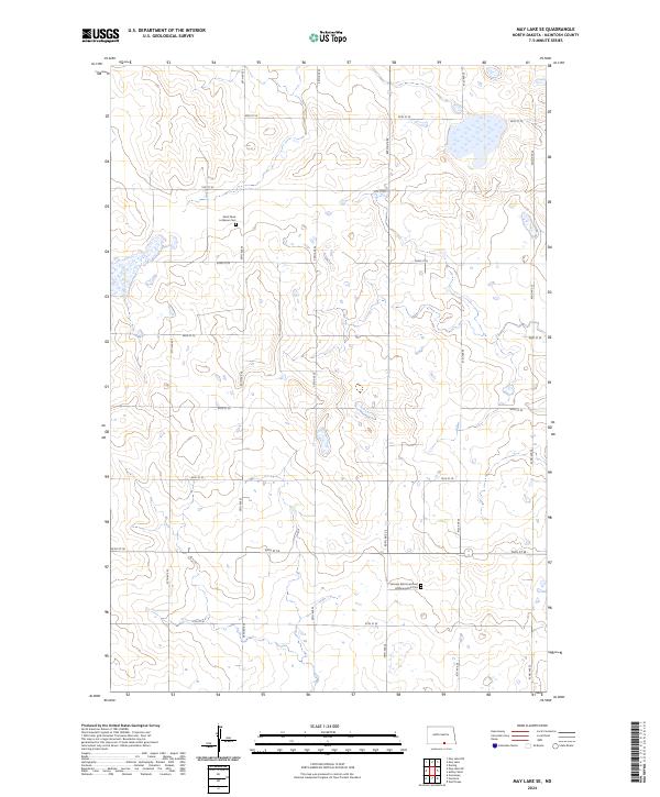 US Topo 7.5-minute map for May Lake SE ND