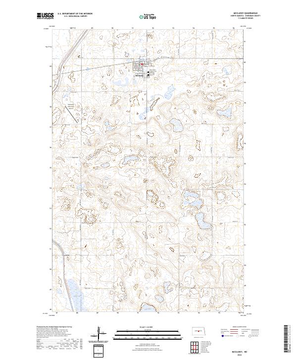 US Topo 7.5-minute map for McClusky ND