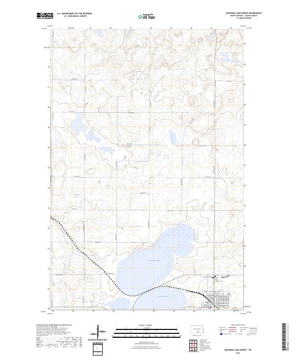 US Topo 7.5-minute map for McKenna Lake North ND