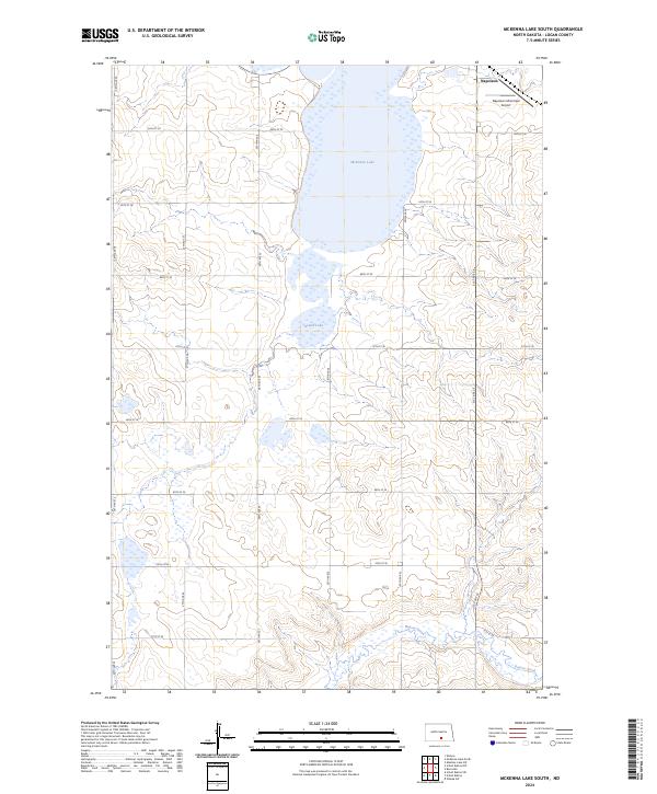 US Topo 7.5-minute map for McKenna Lake South ND