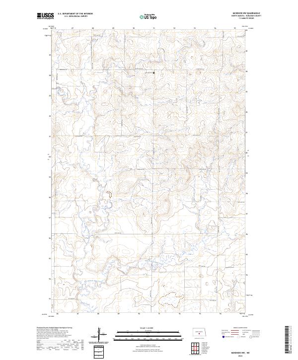 US Topo 7.5-minute map for McKenzie NW ND