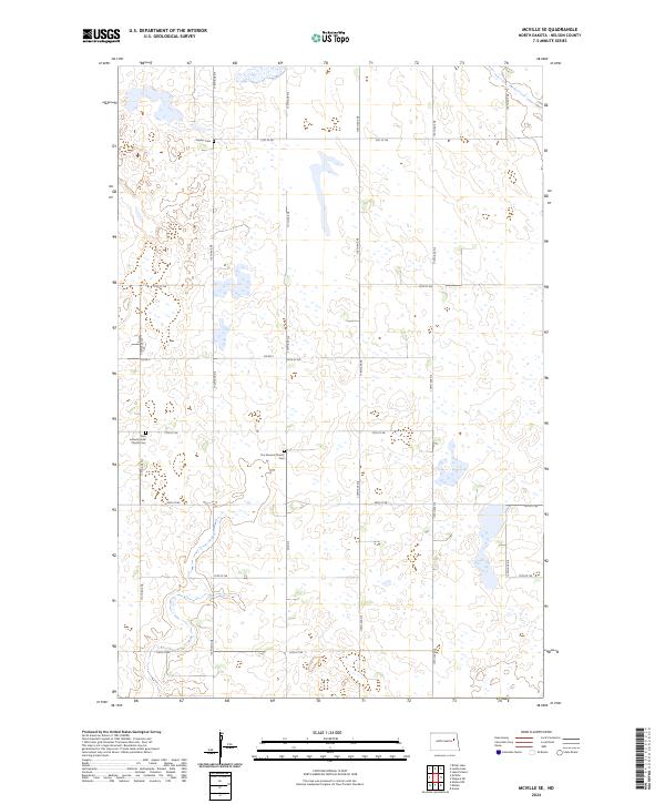 US Topo 7.5-minute map for McVille SE ND