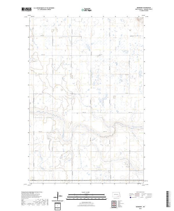US Topo 7.5-minute map for Medberry ND